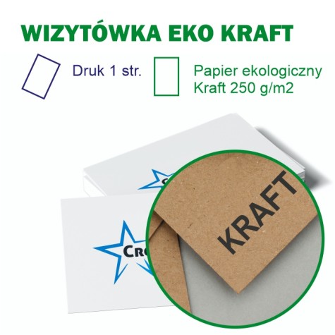 Wizytówka EKO 4+0 | Kraft