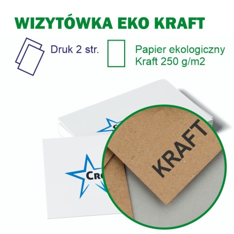Wizytówka EKO 4+4 | Kraft