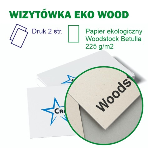 Wizytówka EKO 4+4 | Woodstock Wizytówka EKO 4+4 | Woodstock