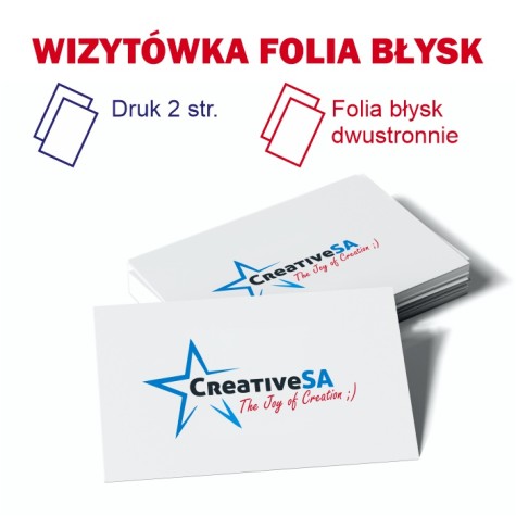 Wizytówka 4+4 | folia błysk 1+1 Wizytówka 4+4 | folia błysk 1+1
