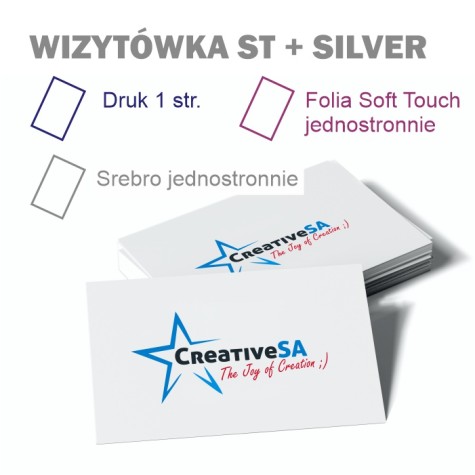 Wizytówka 4+0 | folia ST 1+0 | SILVER 1+0 Wizytówka 4+0 | folia ST 1+0 | SILVER 1+0