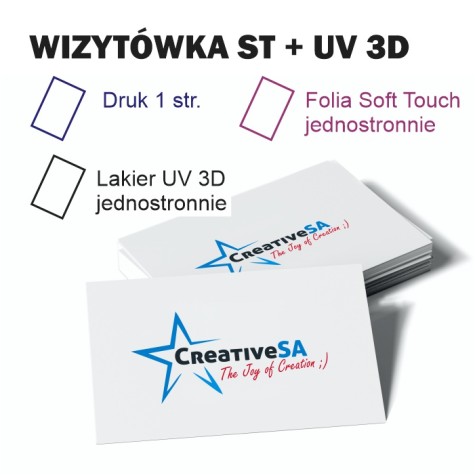 Wizytówka 4+0 | folia ST 1+0 | UV3D 1+0 Wizytówka 4+0 | folia ST 1+0 | UV3D 1+0