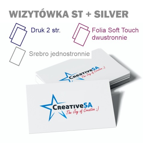 Wizytówka 4+4 | folia ST 1+1 | SILVER 1+0 Wizytówka 4+4 | folia ST 1+1 | SILVER 1+0