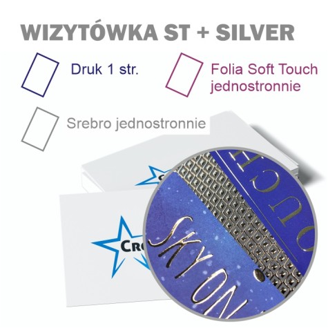 Wizytówka 4+0 | folia ST 1+0 | SILVER 1+0 Wizytówka 4+0 | folia ST 1+0 | SILVER 1+0