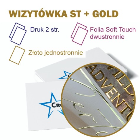 Wizytówka 4+4 | folia ST 1+1 | GOLD 1+0 Wizytówka 4+4 | folia ST 1+1 | GOLD 1+0